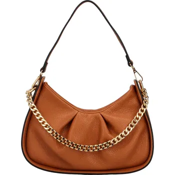 Kabelka Dámská kožená kabelka na rameno camel - Delami Rozita Camel