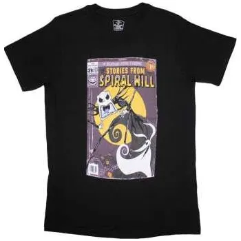 Merch The Nightmare Before Christmas: The Nightmare Before Christmas Unisex T-shirt: Spiral Hill Jack (medium) M