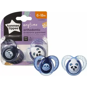 dudlíky Silikonový dudlík - TOMMEE TIPPEE - C2N Any Time 2ks (6-18m) (Značka: TOMMEE TIPPEE)
