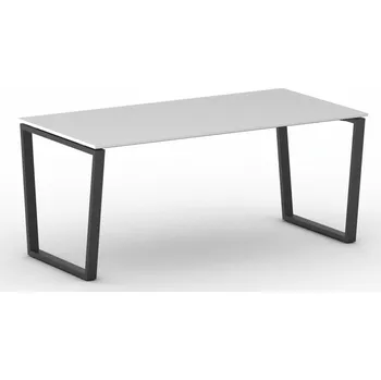 Psací stůl B2B Partner Kancelářský stůl PRIMO IMPRESS, 180x90 cm, černá podnož, bílá