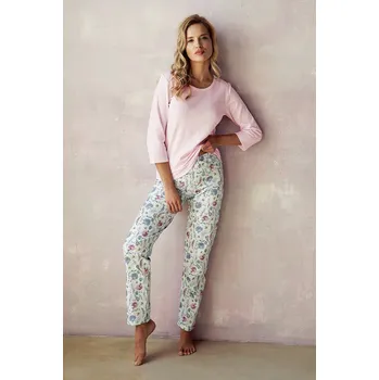 Dámské noční prádlo Taro pyžamo dámské Amora 2990 - růžová, XL (Dámské pyžamo dlouhé)