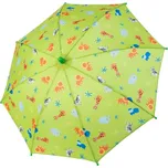 Doppler Dětský holový deštník Kids Maxi Doppler zelený podklad/oranžová průměr střechy deštníku 72 cm