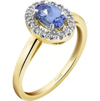 Prsten Zlatý prsten s diamanty a tanzanitem - ryzost 585 - 203.217