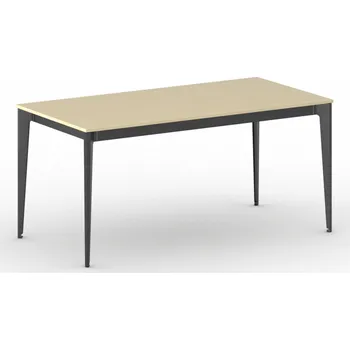 Psací stůl B2B Partner Jednací kancelářský stůl PRIMO ACTION, 160x80 cm, černá podnož, bříza