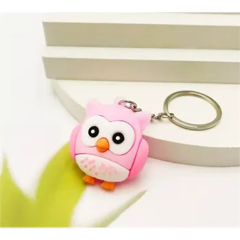 Přívěsek na klíče - SOVIČKA - RŮŽOVÁ (Značka: ZHENG)
