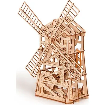 Puzzle Wood Trick "Větrný mlýn" - 3D dřevěné mechanické puzzle (Dřevěné 3D puzzle a dřevěné skládačky "Windmill" )