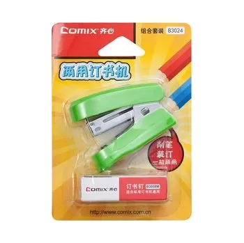 Děrovačka Sešívačka MiniSet B3024 Zelená