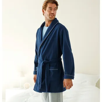 Dámský župan Blancheporte Fleecový krátký župan nám.modrá 107/116