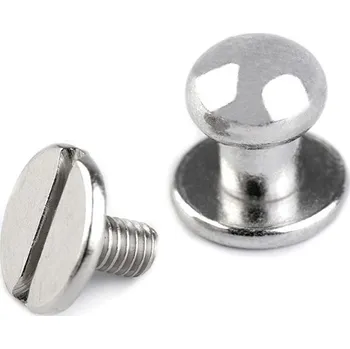 Nýt Pro Háčkování Nýt sedlářský šroubovací nikl Ø 7 mm, 10 sad