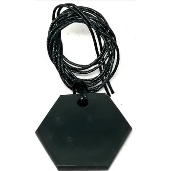 Přívěsek Šungitový přívěsek, Hexagon (šestihran - AKCE)