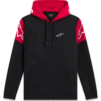 Pánské oblečení Mikina VELOCITY HOODIE, ALPINESTARS (černá/červená) (Velikost: S)