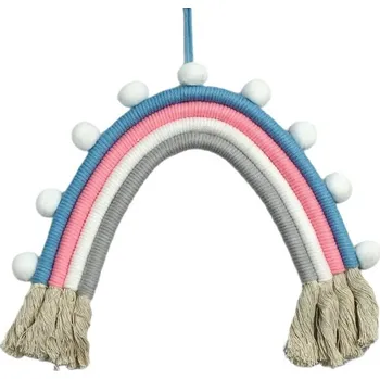 Flamenco Mystique Závěsná dekorace na zeď duhové macramé OZD11WZ4