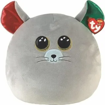 plyšák Ty Squish-a-Boos CHIPPER - šedá myš 22 cm