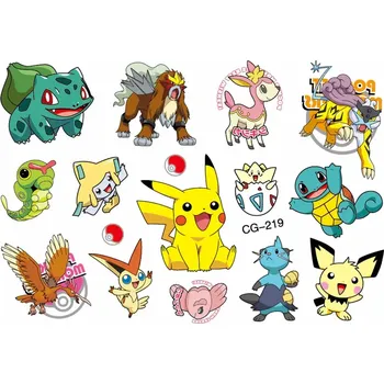 Odstranitelné tetování Dětské dočasné tetování - POKÉMON (1) - PIKACHU 3 (Značka: TAKARA TOMY)