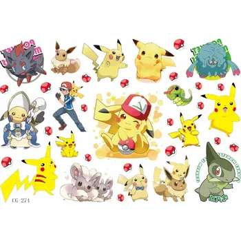 Odstranitelné tetování Dětské dočasné tetování - POKÉMON (1) - PIKACHU 6 (Značka: TAKARA TOMY)