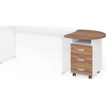 Zásuvkový kontejner Kontejner Manager 76 x 64 cm, ořech warmia / bílá