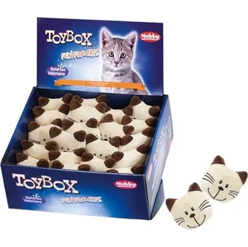 Hračka pro psa Hračka cat textil kočičí hlava display 20 ks Nobby