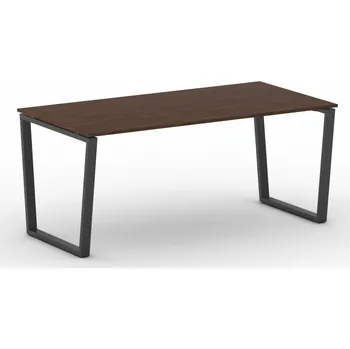Psací stůl B2B Partner Kancelářský stůl PRIMO IMPRESS, 180x90 cm, černá podnož, ořech
