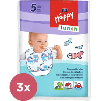 teploměr do vody pro miminko 3x BELLA HAPPY bryndáček jednorázový (5 ks)