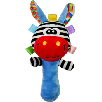 Plyšové chrastítko s pískátkem - ZEBRA (Značka: LELEBE)