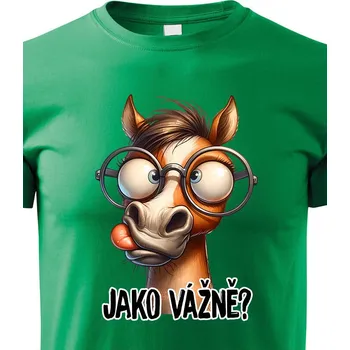 Chlapecké tričko Dětské tričko Jako vážně?, Barva Zelená, Velikost 146 cm/10 roků, Canvas Dětské tričko Bezvatriko.cz 2648