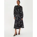 KARL LAGERFELD Midi sukně 245W1203 Černá Regular Fit 40