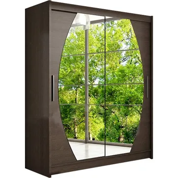 Šatní skříň Velká šatní skříň WESTA VIII čokoládová šířka 150 cm