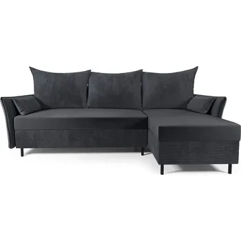 Sedací souprava Rozkládací rohová sedací souprava GREM Pravá Tmavě šedá