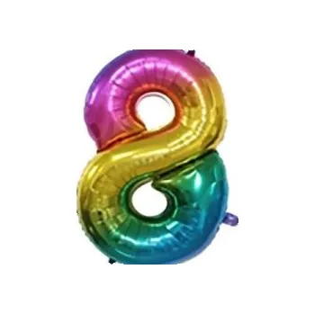 Balónek Číslice duhová balónek č.8