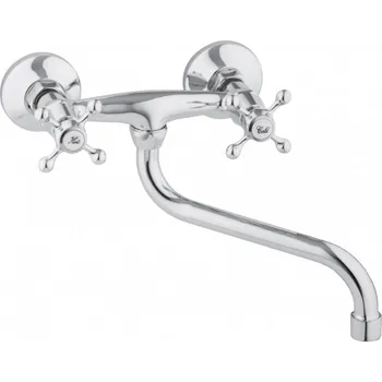 Vodovodní baterie Erga Rapa, nástěnná dřezová baterie 150mm, chromová, ERG-YKA-BZ.RAPA-CHR