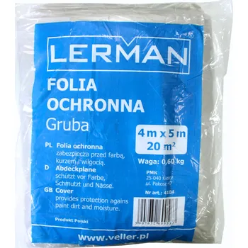 Zakrývací fólie na malování VELLER Ochranná stavební fólie 5x4m 40MIK