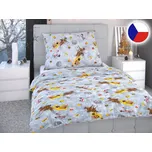 Vánoční povlečení bavlna EXCLUSIVE 2x 70x90, 220x200 SNĚHULÁCI šedí