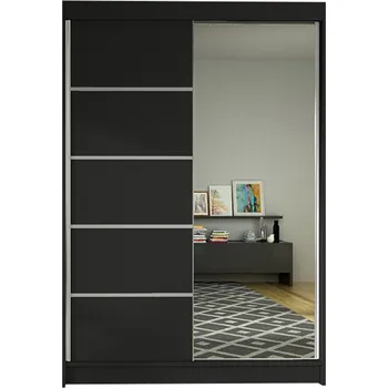 Šatní skříň Šatní skříň LINO III šířka 120 cm - černá