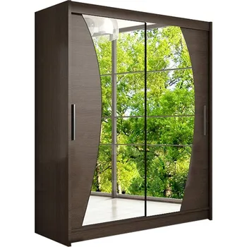 Šatní skříň Velká šatní skříň WESTA X čokoládová šířka 150 cm