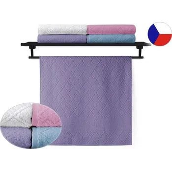 Ručník Luxusní ručník 50x100 ELLEN PEONIA 550g fialový