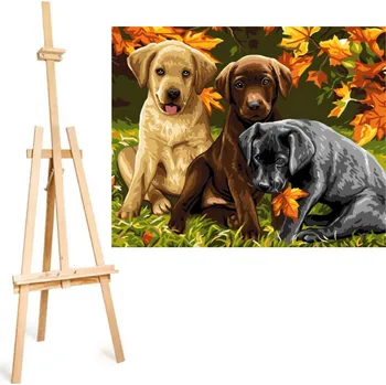 Malířský stojan Malířská-Plátna.cz Dětský set na malování - stojan a plátno na vymalování Pejsci