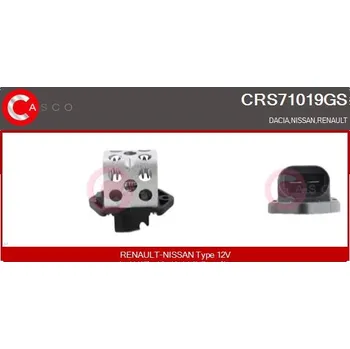 Auto elektroinstalace Předřazený odpor, elektromotor (ventilátor chladiče) CASCO CRS71019GS