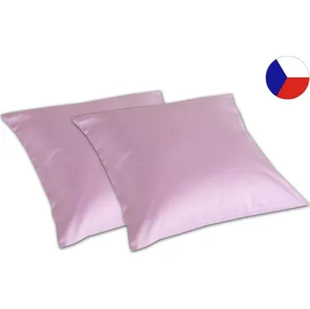 Dekorativní polštářek Saténový dekorační polštářek 40x40 GEON Jednobarevný růžový