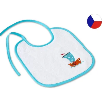 Bryndák Dětský bryndák LOTA 25x25 Loďka bílá/světle modrá 350g