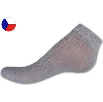 Dámské ponožky Dětské kotníkové ponožky 25/27 Mřížka šedá