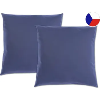 Dekorativní polštářek Jednobarevný saténový dekorační polštářek 50x50 Luxury Collection Tmavě modrý