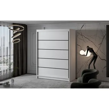 Šatní skříň Velká šatní skříň MILAN IV 150 cm Bílá