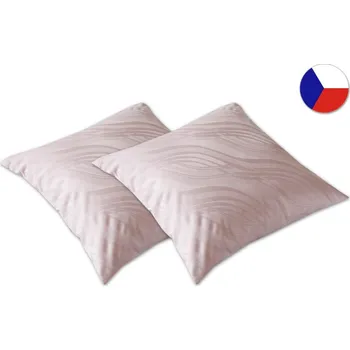 Dekorativní polštářek Damaškový dekorační polštářek 40x40 EXCELLENT GRÉTA 3D Na vlnách pudrová