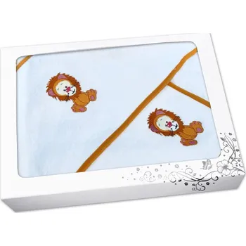 Kojenecká souprava Dětská dárková sada Lvíček bílá/tmavě žlutá