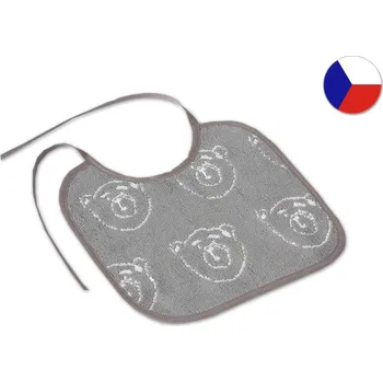 Bryndák Dětský bryndák 25x25 GRAND Medvědi tmavá/šedá