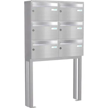 Železářství Sestava schránek B-217 volně stojící na podnoží Nerez / šedá