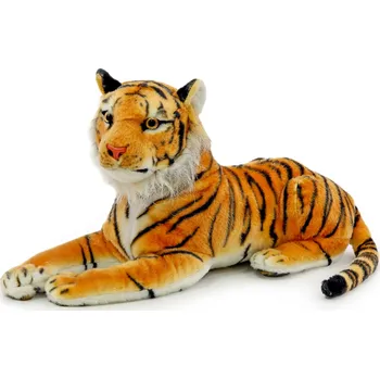 plyšák andos Plyšový tygr ležící 49 cm + ocas 24 cm