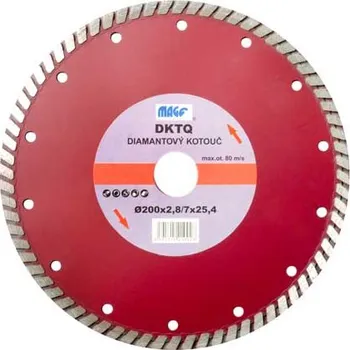 Řezný kotouč Magg DKTQ200 Diamantový kotouč TURBO EXCELLENT 200x25,4mm