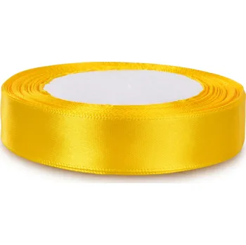 Stuha CREATIVE | Saténová stuha 2 cm × 22 m | lesklá dekorativní stuha na balení a tvoření žlutá Dedra