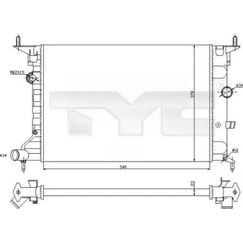 Chladič motoru Chladič, chlazení motoru TYC 725-0026-R